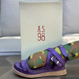 AS98 Labo Strappy Leather Sandals; Purple; Size 38